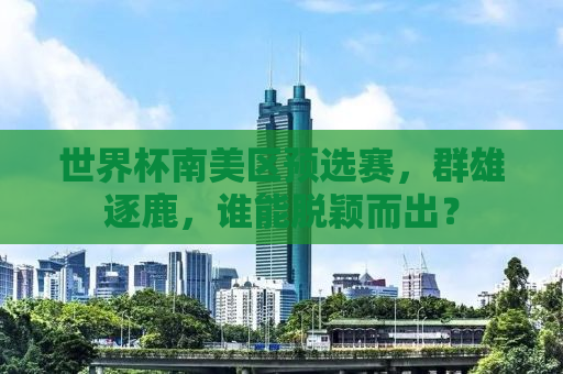 世界杯南美区预选赛，群雄逐鹿，谁能脱颖而出？