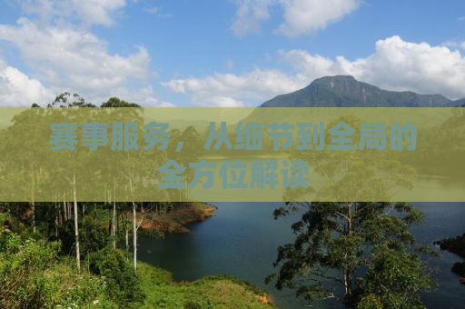赛事服务，从细节到全局的全方位解读