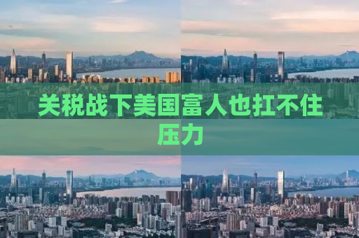 关税战下美国富人也扛不住压力