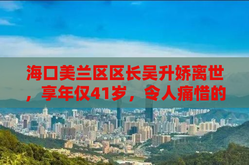 海口美兰区区长吴升娇离世，享年仅41岁，令人痛惜的背后故事
