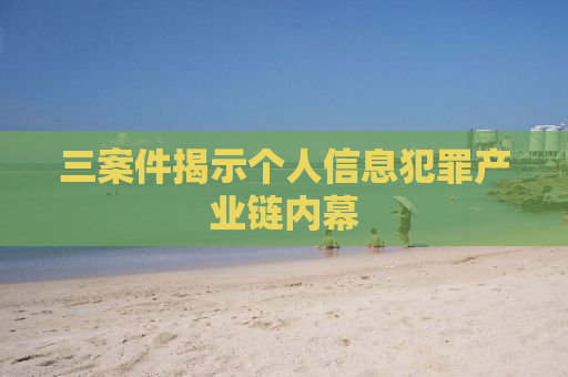 三案件揭示个人信息犯罪产业链内幕