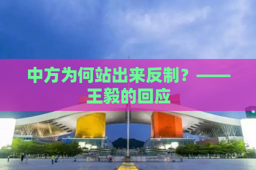 中方为何站出来反制？——王毅的回应