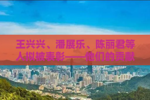 王兴兴、潘展乐、陈丽君等人拟被表彰——他们的贡献与影响力
