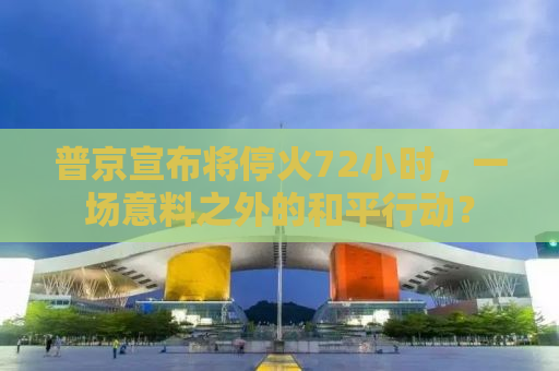 普京宣布将停火72小时，一场意料之外的和平行动？