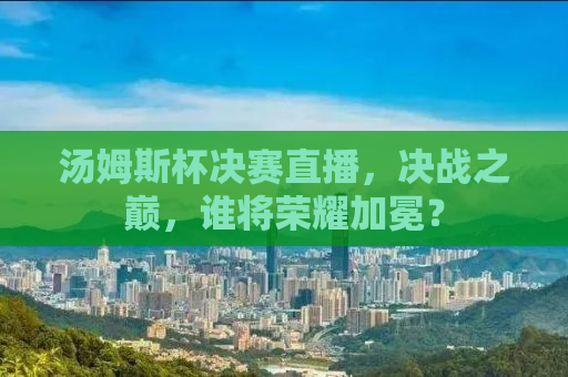 汤姆斯杯决赛直播，决战之巅，谁将荣耀加冕？