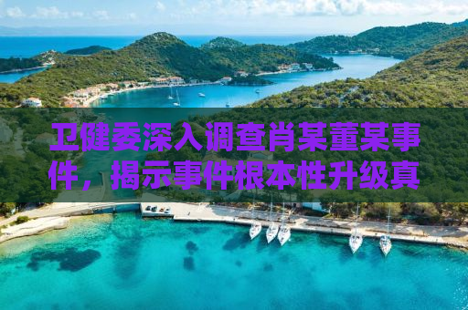 卫健委深入调查肖某董某事件，揭示事件根本性升级真相