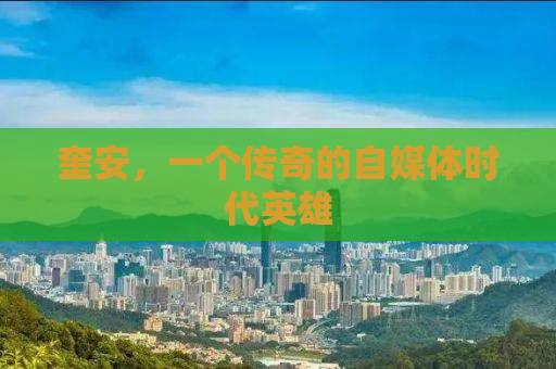 奎安，一个传奇的自媒体时代英雄