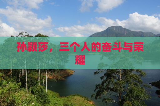 孙颖莎，三个人的奋斗与荣耀