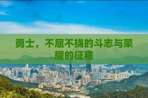 勇士，不屈不挠的斗志与荣耀的征程