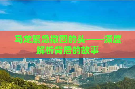 马龙紧急撤回的头——深度解析背后的故事